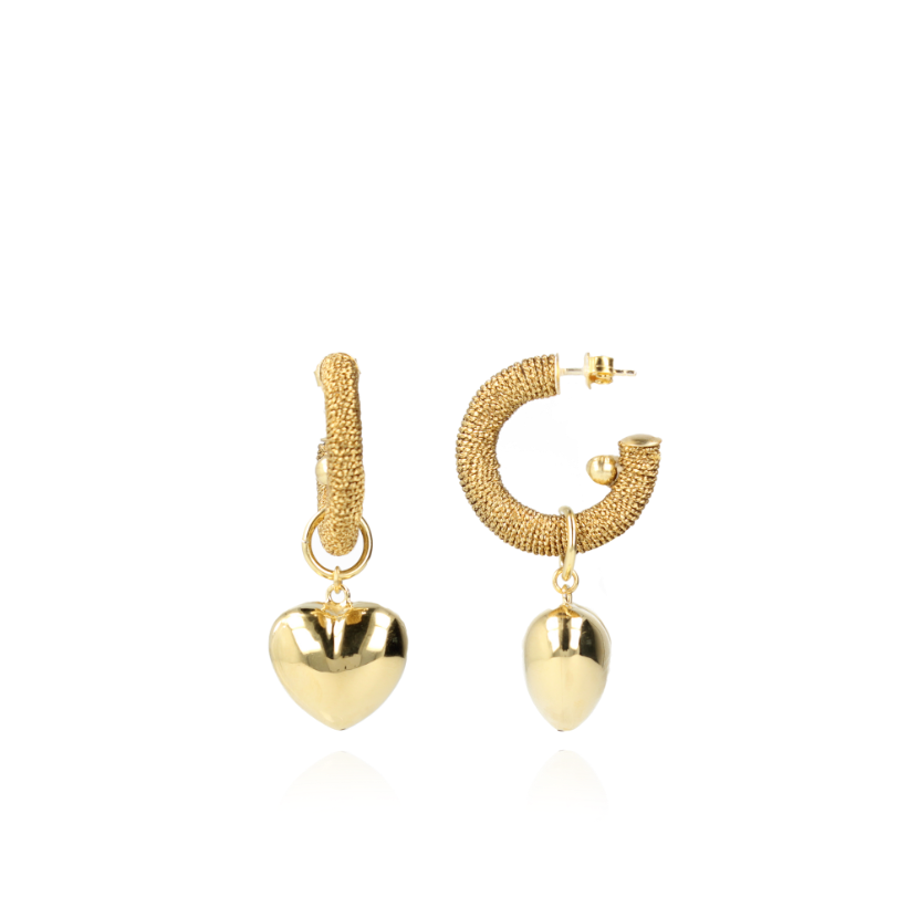 Gold Heart Earrings Creole Rifka S