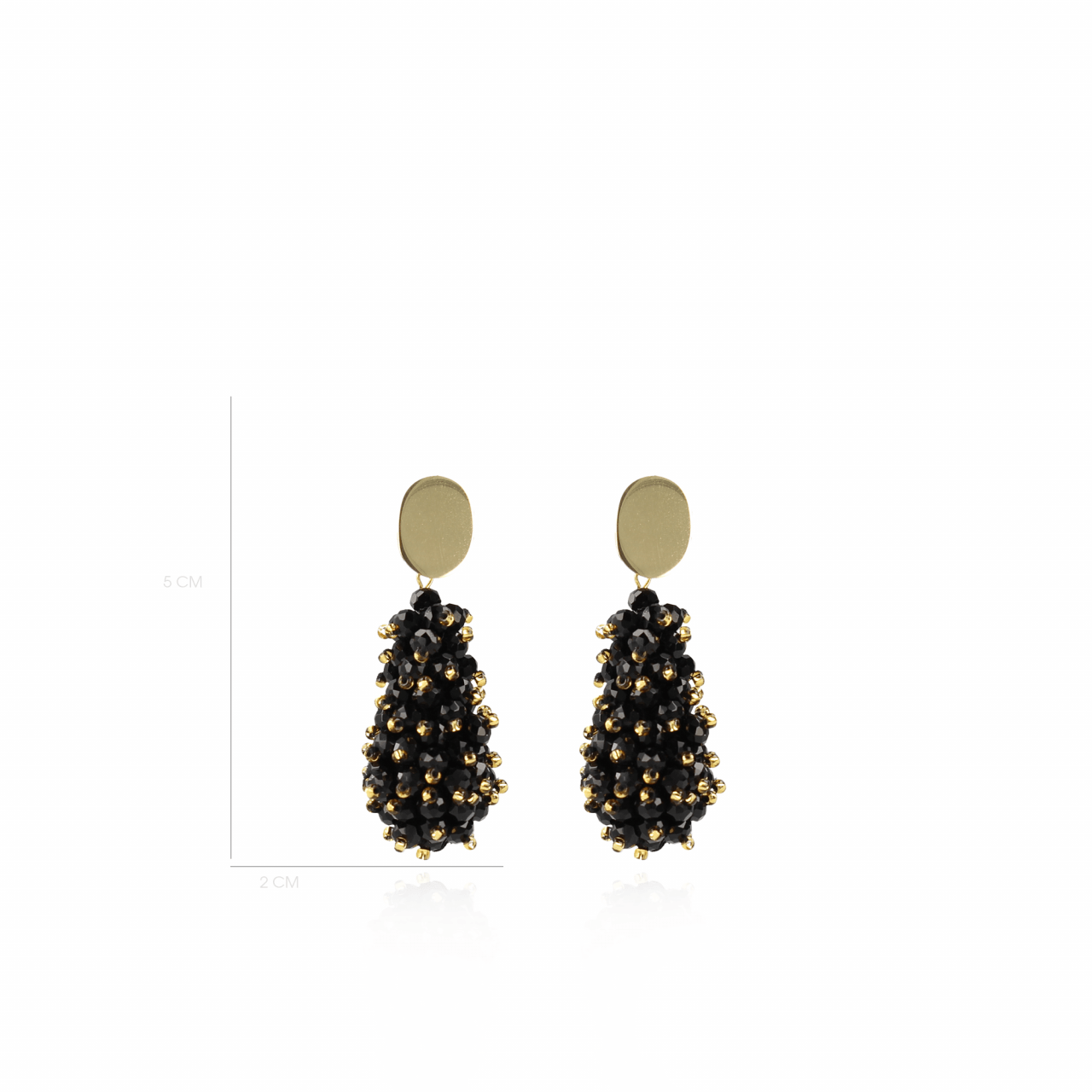 Black  earrings glassberry cone double stones lott-theme.productDescriptionPage.SEO.byTheBrand