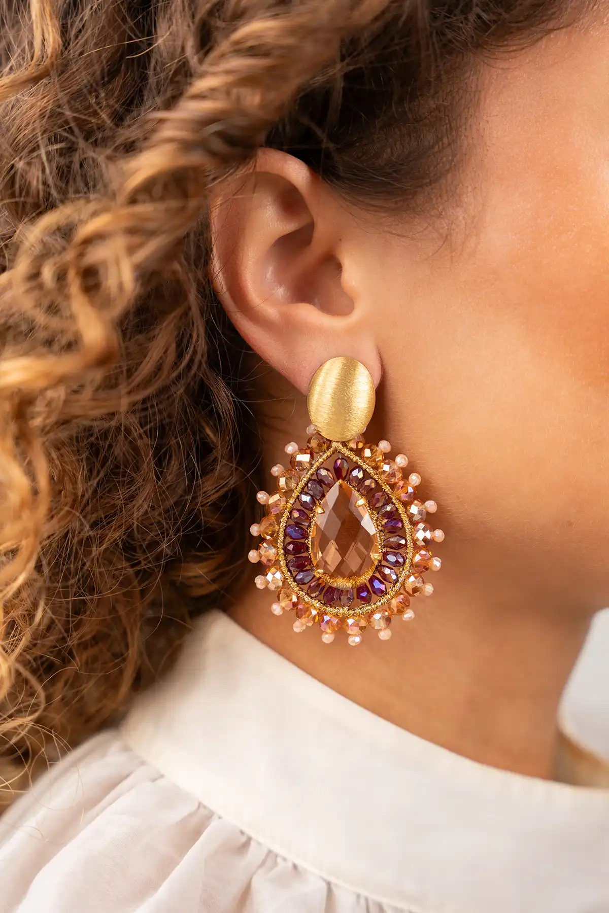 Orange Crush Lila Ohrringe Berber Double Quartz Kristall Drop Llott-theme.productDescriptionPage.SEO.byTheBrand