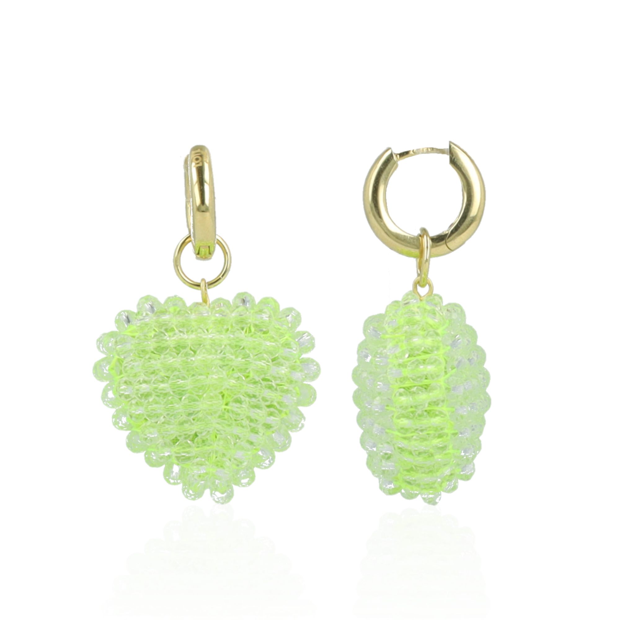 Lime Earrings Carmen Heart