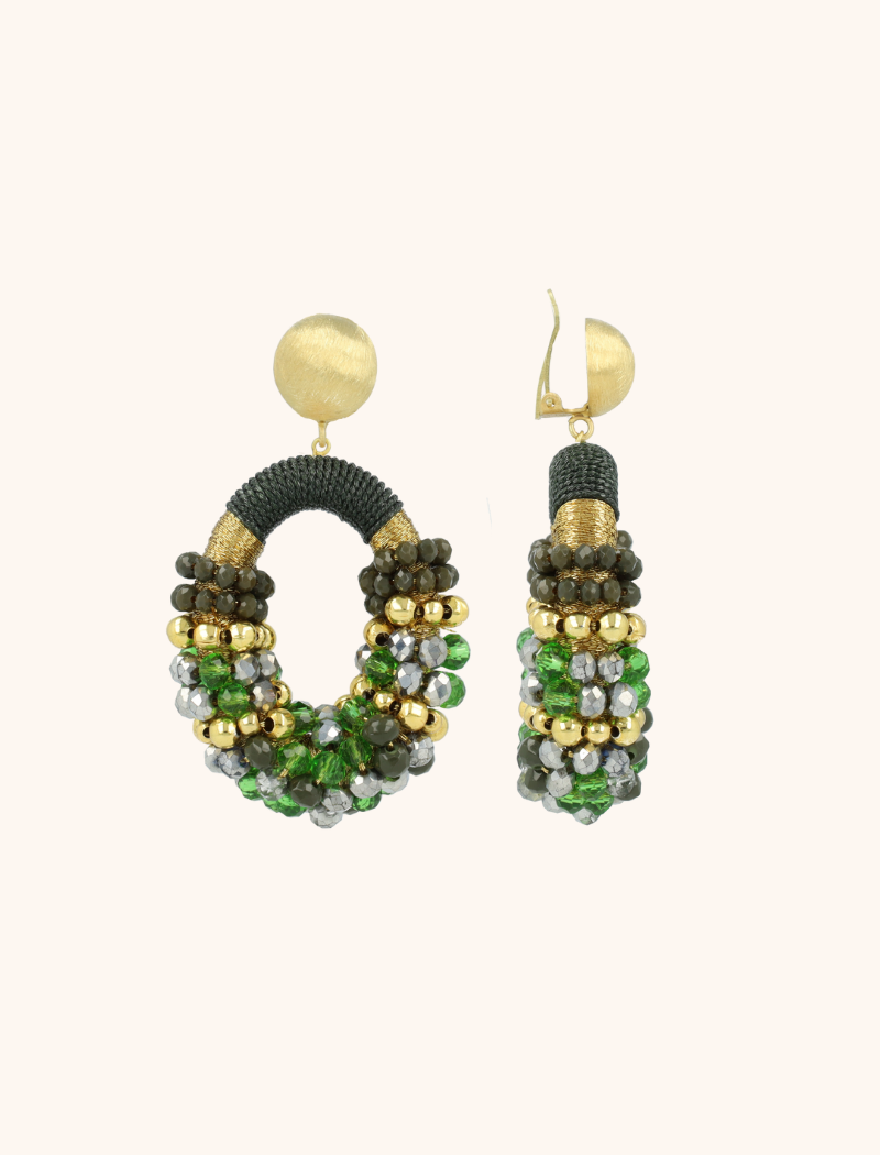 Groene Oorbellen Viv Combi Ovaal Mlott-theme.productDescriptionPage.SEO.byTheBrand