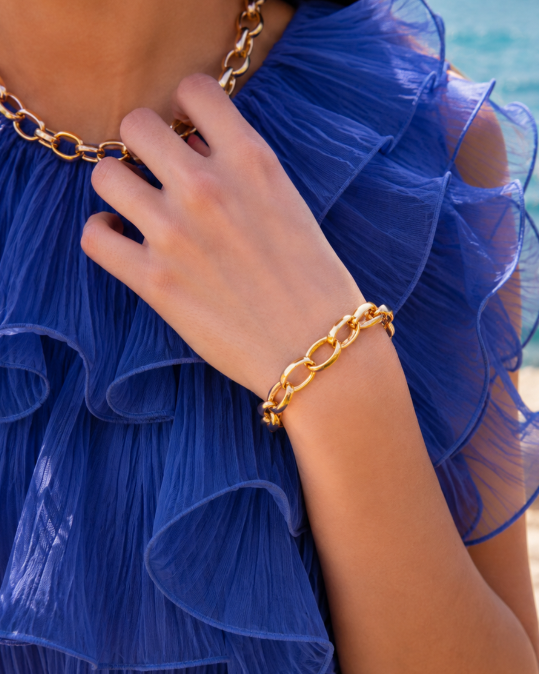 Lumira - CLA Bracelet Cable Wide M - Soft Gold