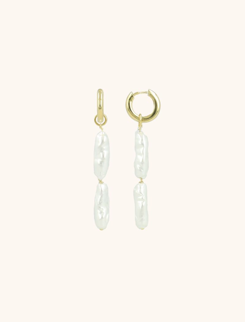Double Long Shells Ohrringe - Perle  