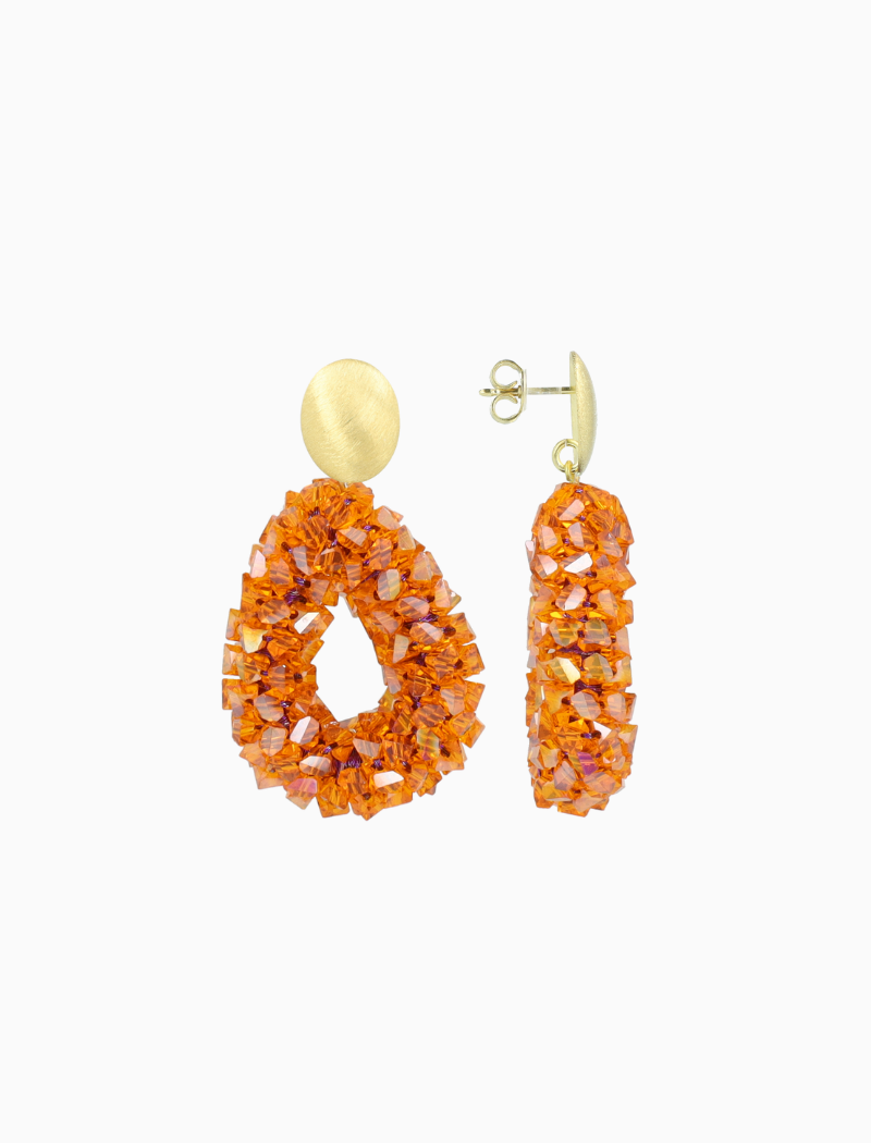 Oranje Oorbellen Marieke Drop S Raw