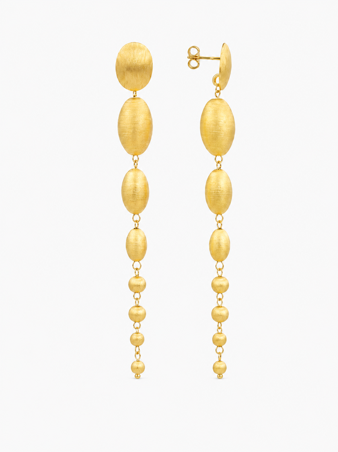 Classic Earrings Waterfall of Stones Large
