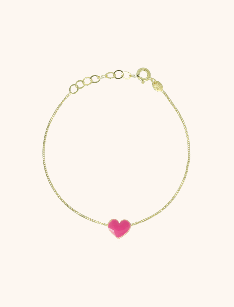 Symbol bracelet heart enamel fuchsia