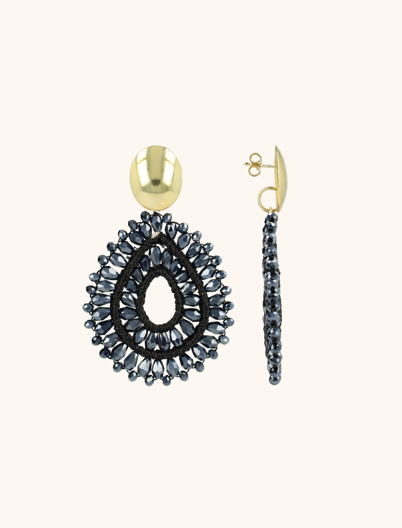 Metallic Blau Ohrringe Alice
