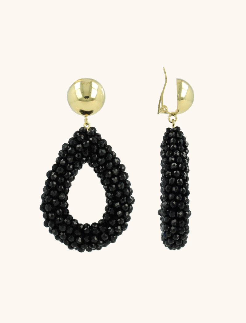 Black Earrings Drop L