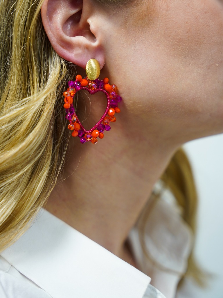 Mixed Fuchsia Heart Earrings Novi Slott-theme.productDescriptionPage.SEO.byTheBrand