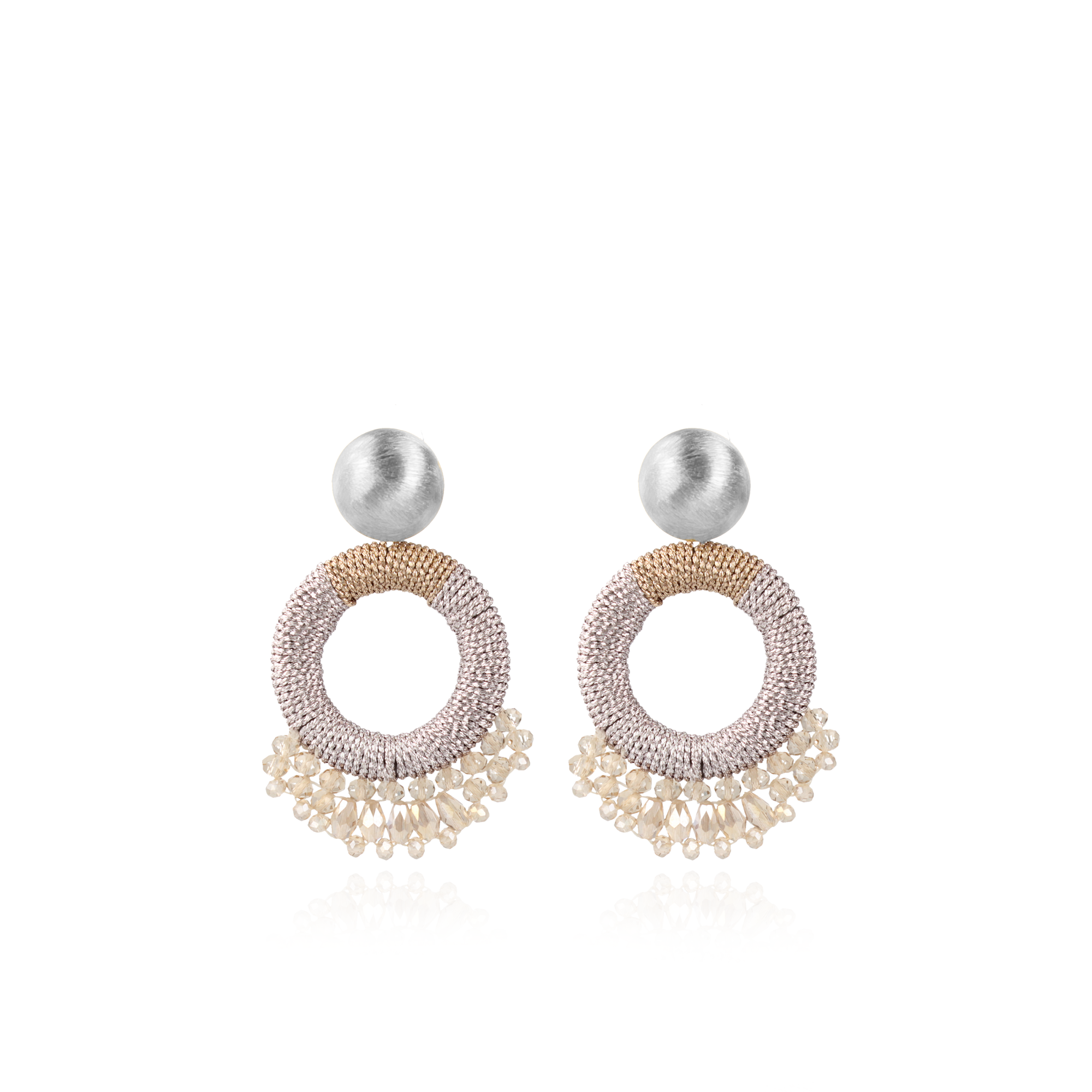 Champagne Oorbellen Elara Drops Combi S