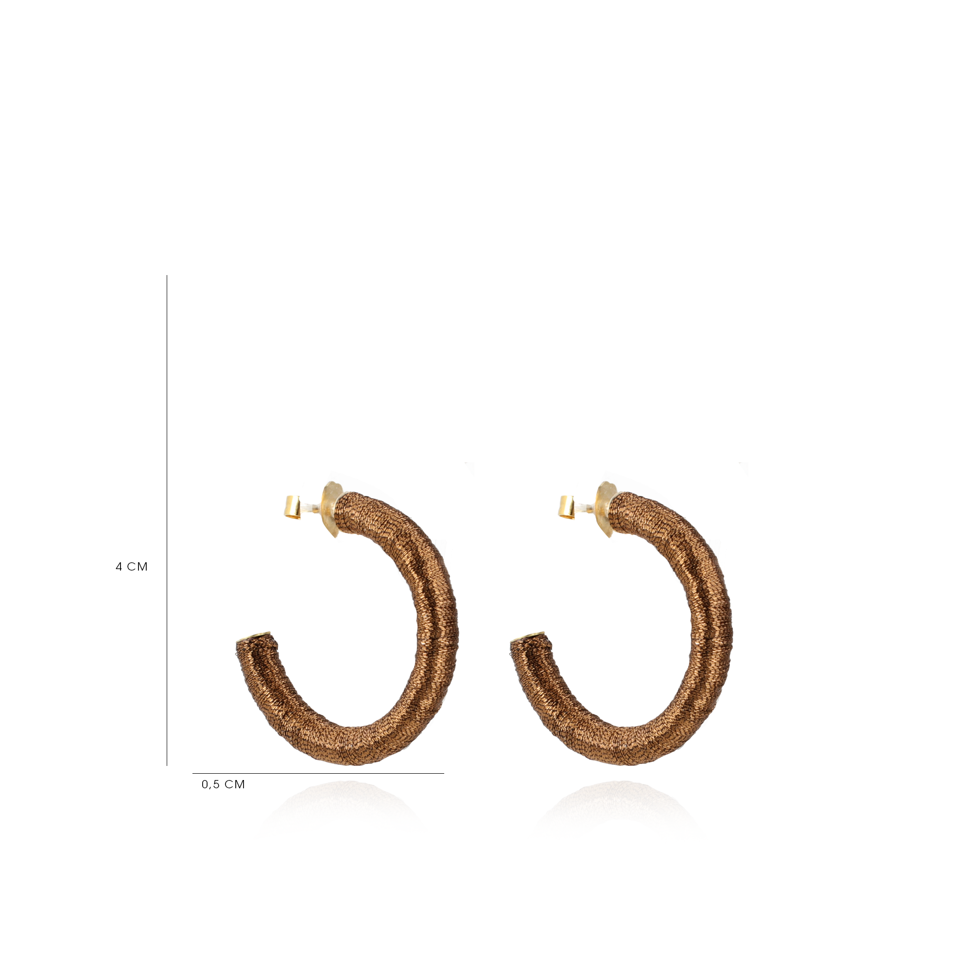 Metallic Brown Earrings Chloe Creole Mlott-theme.productDescriptionPage.SEO.byTheBrand