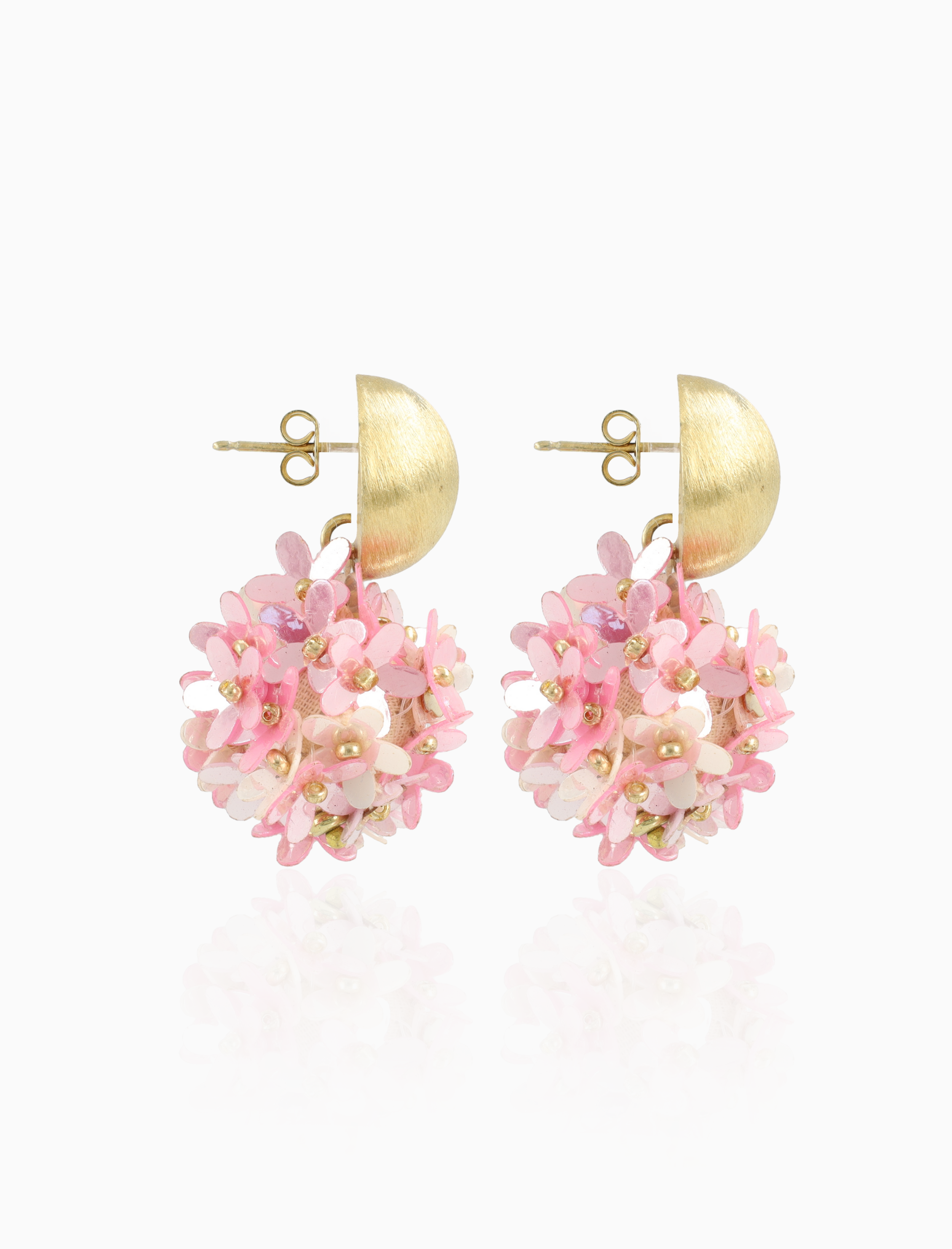Soft Pink Earrings Daisy Globe M Flower