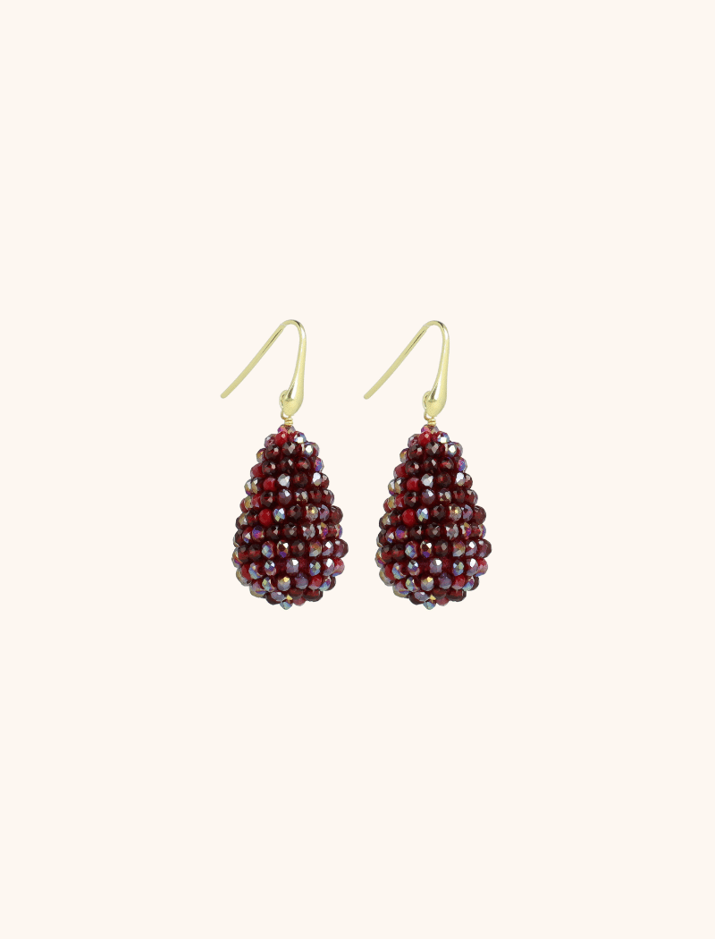 Metallic Bordeaux Oorbellen Amy Cone S