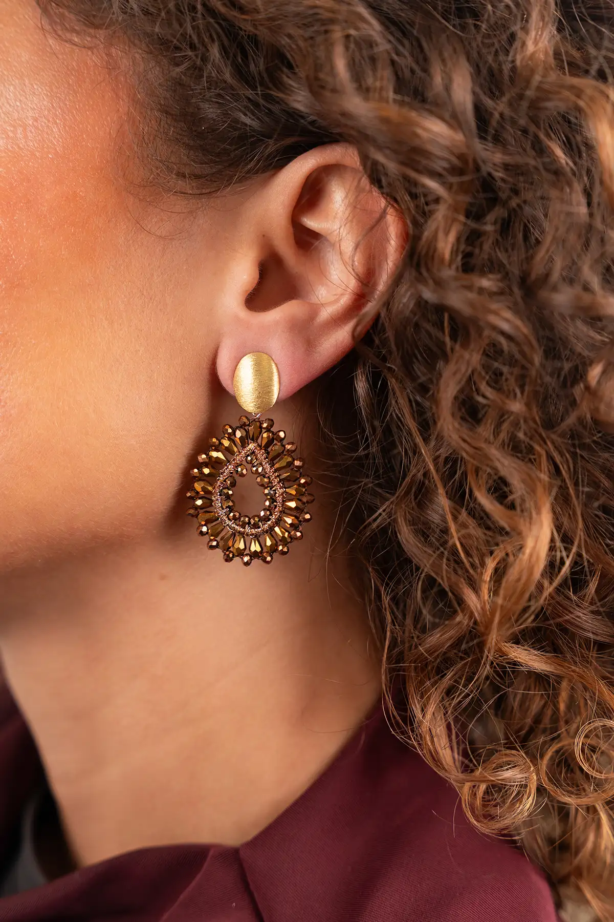 Copper Earring Silk Drop Crystal Smalllott-theme.productDescriptionPage.SEO.byTheBrand