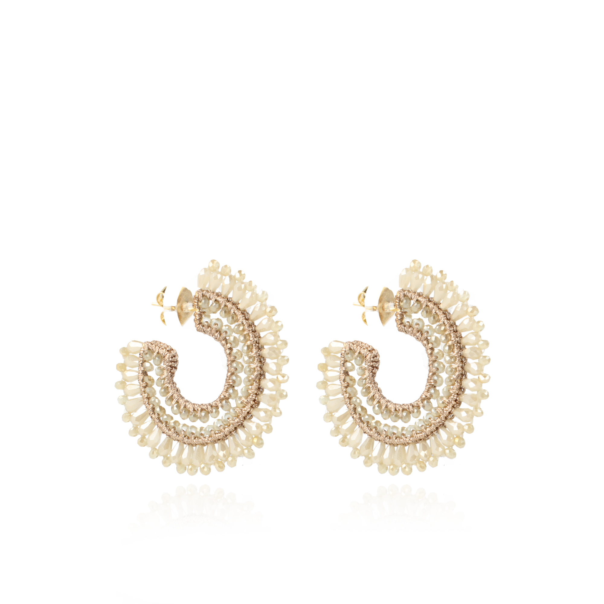 Nude Earrings Silk Creole M