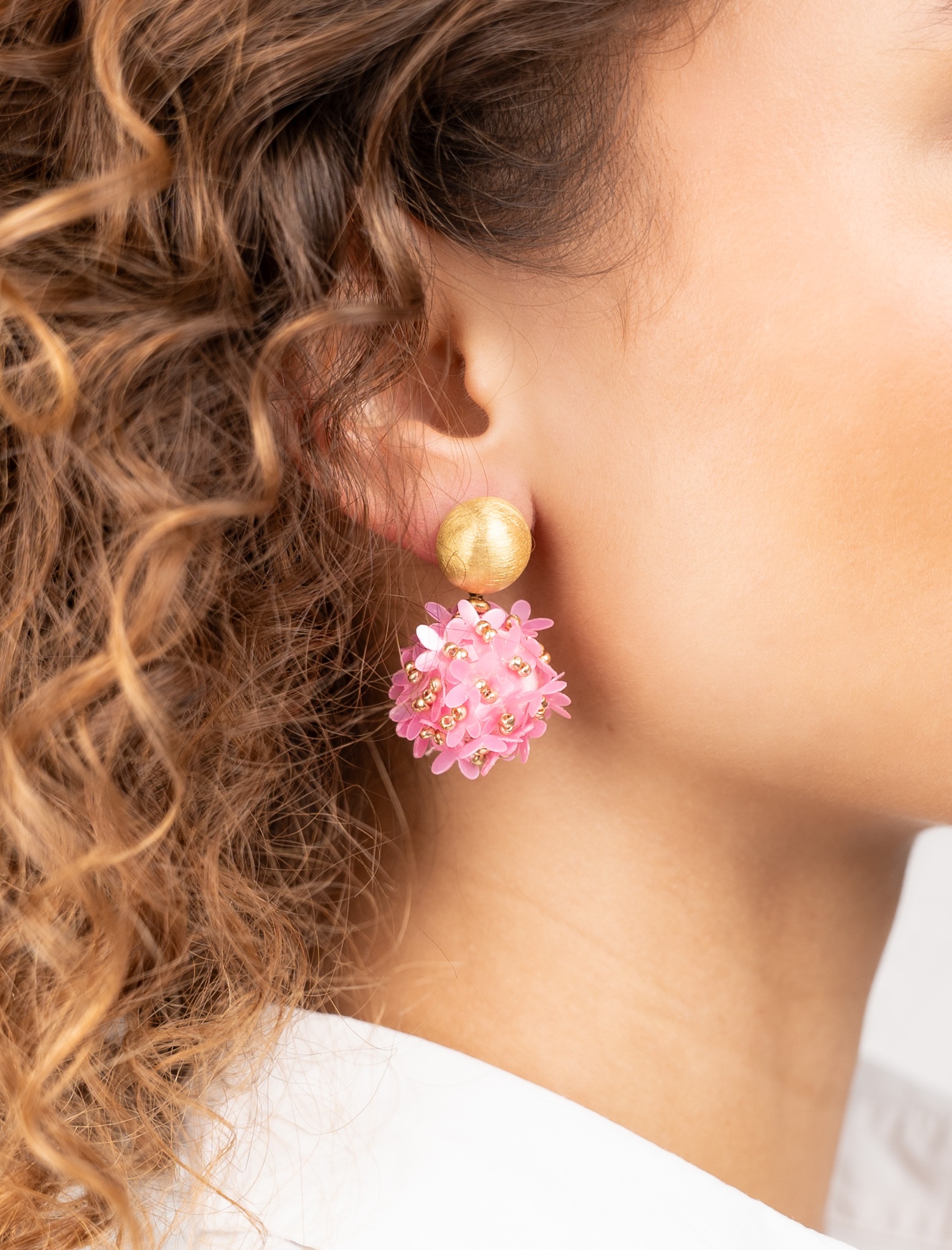 Pink Earrings Daisy Globe S Flower