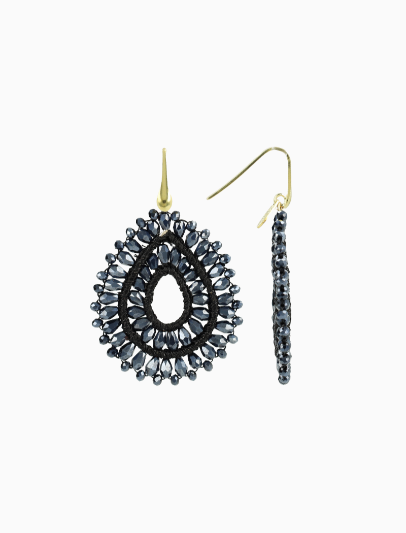 Metallic Blue Earrings Alice