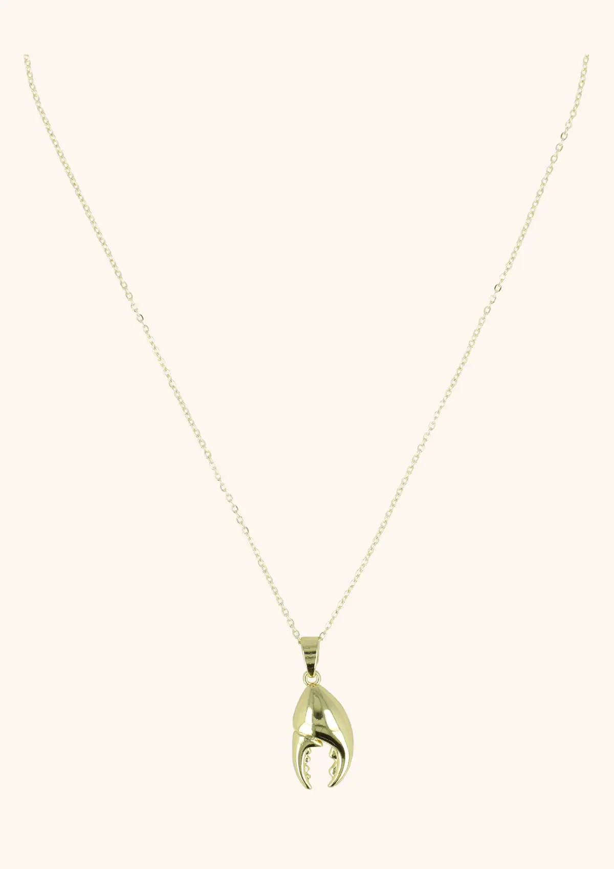 Goldene Halskette Krabbenklaue