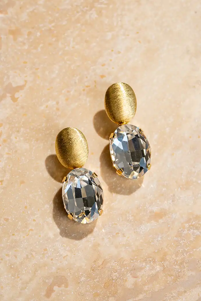 Strass Earrings Amelie Ovaal Crystal 