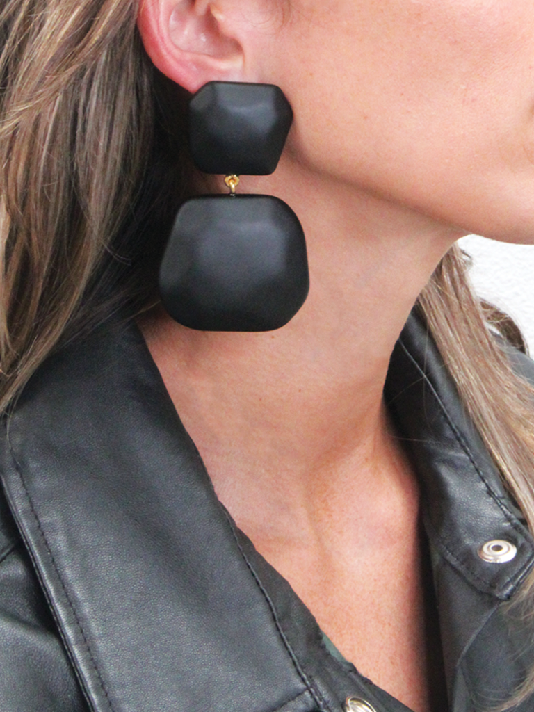 Zwart Opaal Lyra Oorbellen Dubbel Statementlott-theme.productDescriptionPage.SEO.byTheBrand