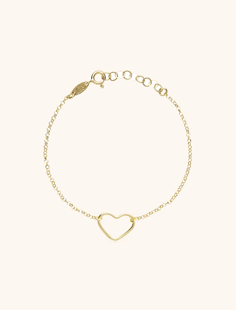 heart open bracelet