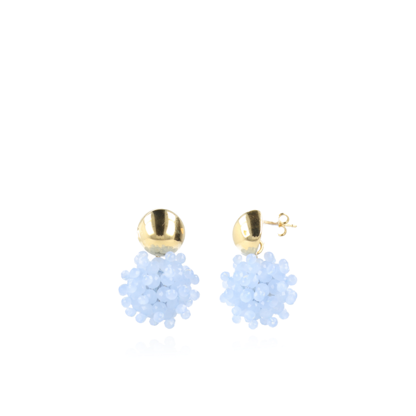 Baby Blue Earrings Louise Glassberry Globe S Double Stones Tonal