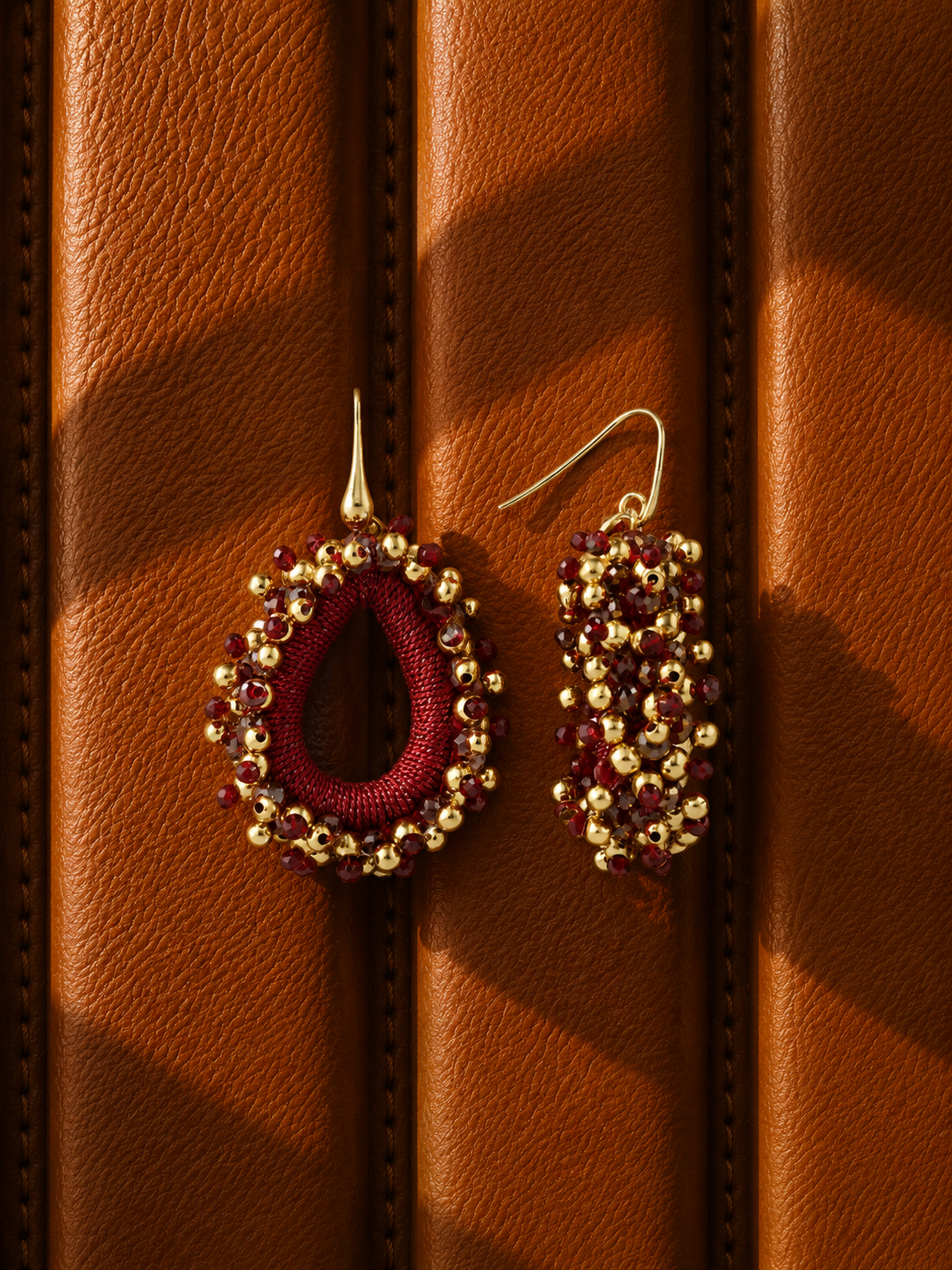 Bordeaux Oorbellen Carina Urchin Drop M
