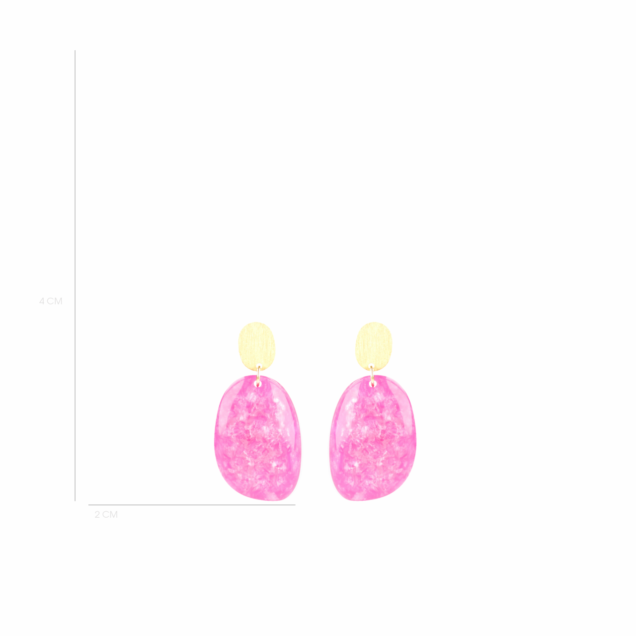 Marble Fuchsia Oorbellen Little Sara Asymmetrisch Ovaal Slott-theme.productDescriptionPage.SEO.byTheBrand