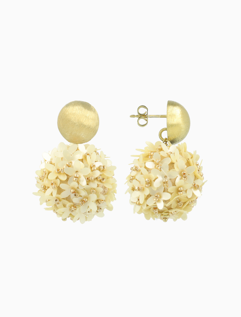 Champagner Ohrringe Daisy Globe L Blume