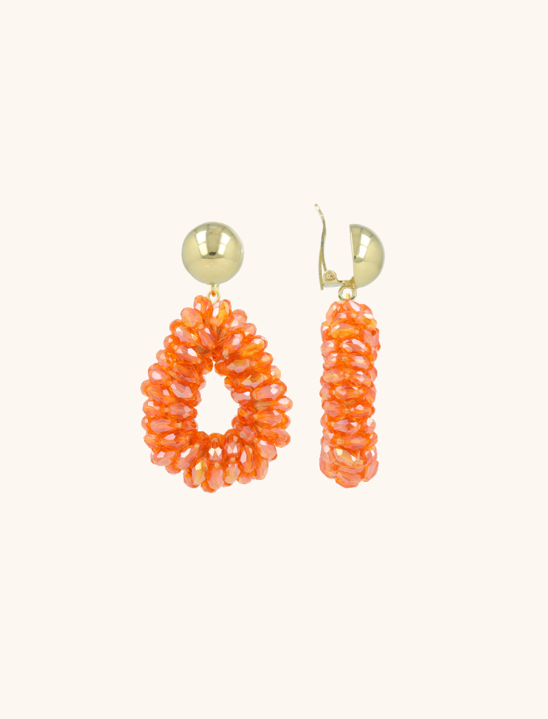 Orange earrings Anne Drop S marquis lion cliplott-theme.productDescriptionPage.SEO.byTheBrand