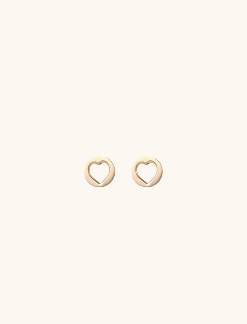 rose Symbol Heart coin mini Earring