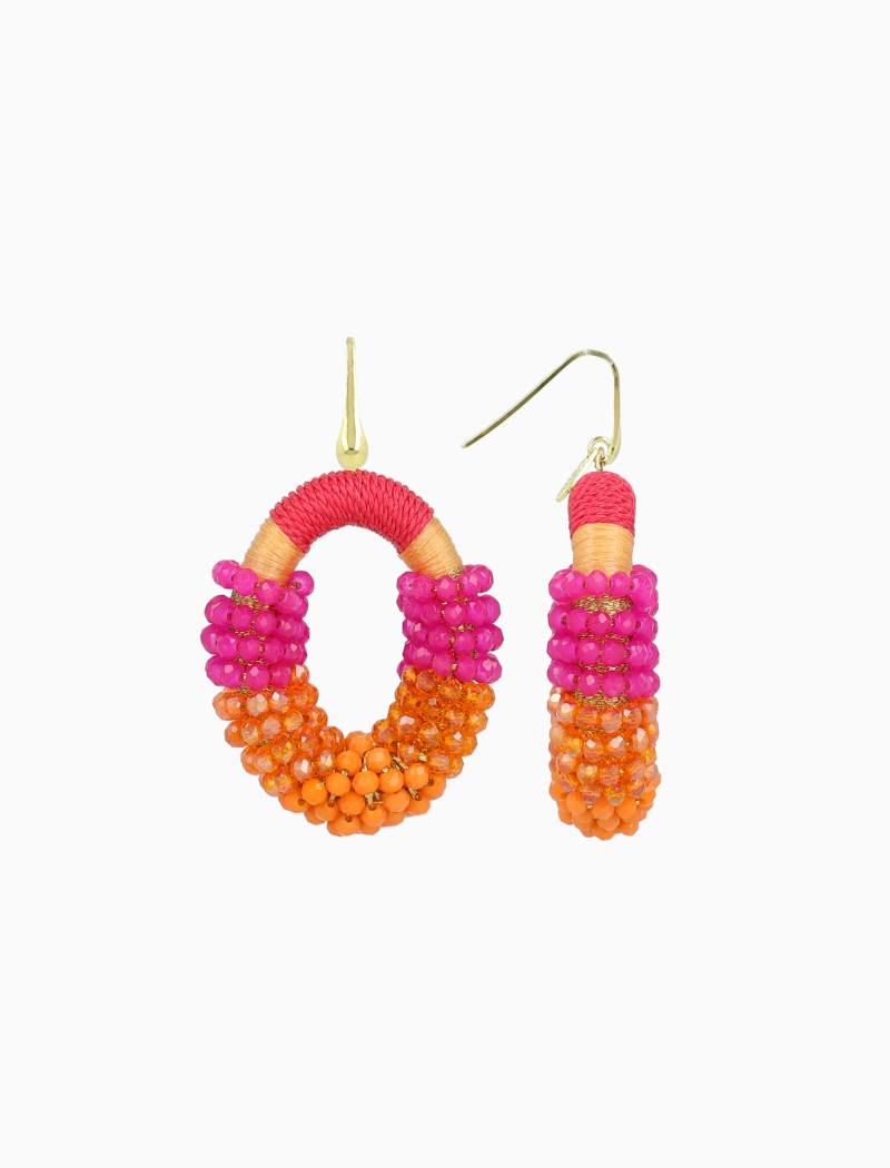 Fuchsia Ohrringe Yara Combi Oval M  