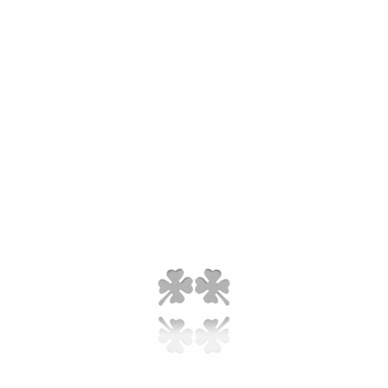 Silver Symbol Clover Earring