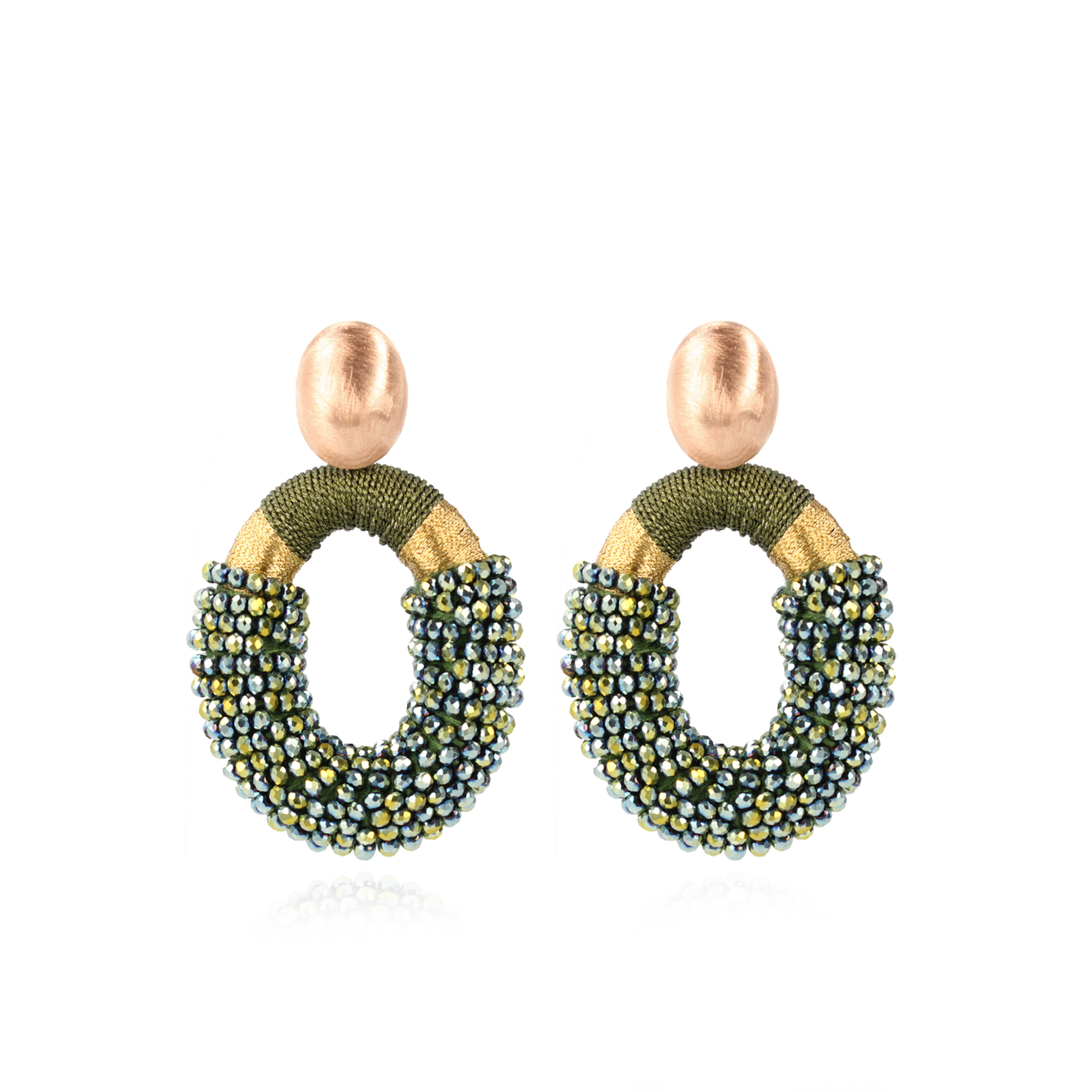 Metallic Groene Oorbellen Yara Oval Llott-theme.productDescriptionPage.SEO.byTheBrand