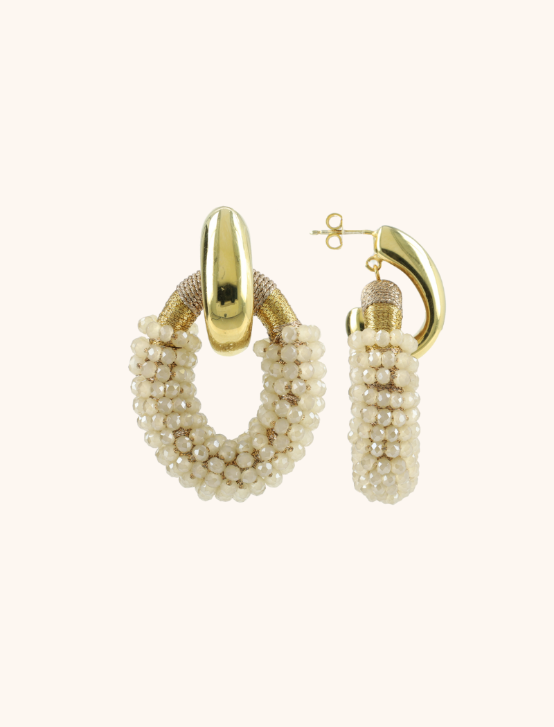 Nude Ohrringe Yara Oval M
