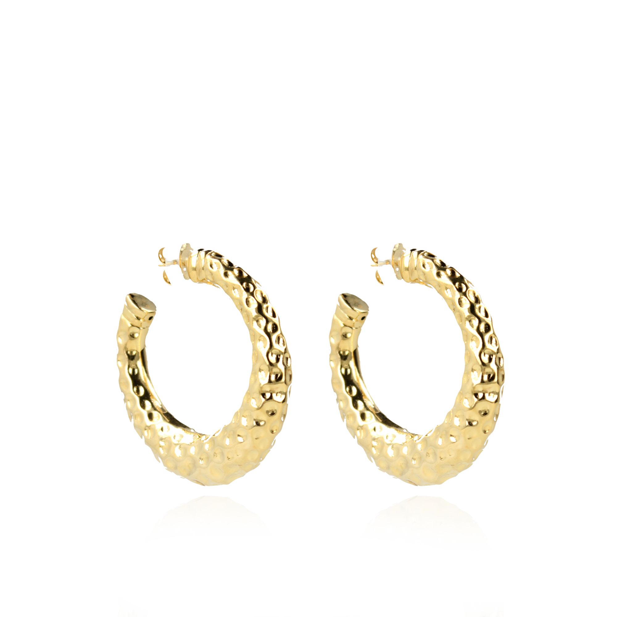 Classic Earrings Creole Hammerd