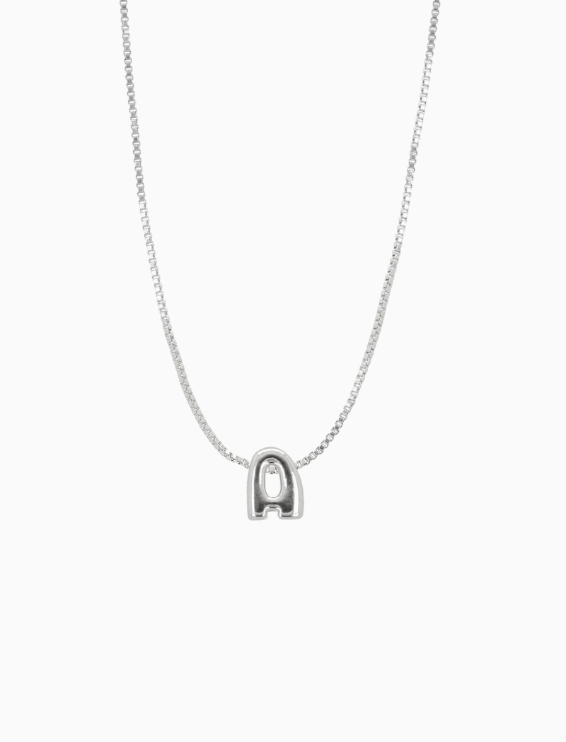 Zilveren Ketting Mini Initial