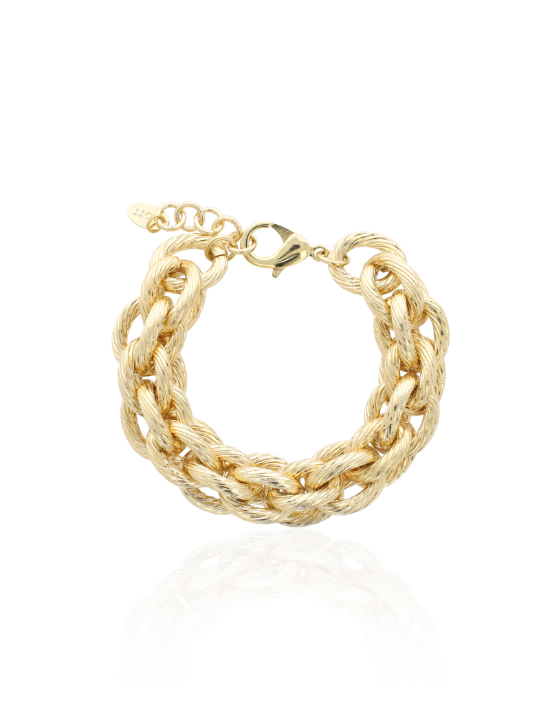 Saphira - CLA Bracelet Triple Rope L - Soft Gold