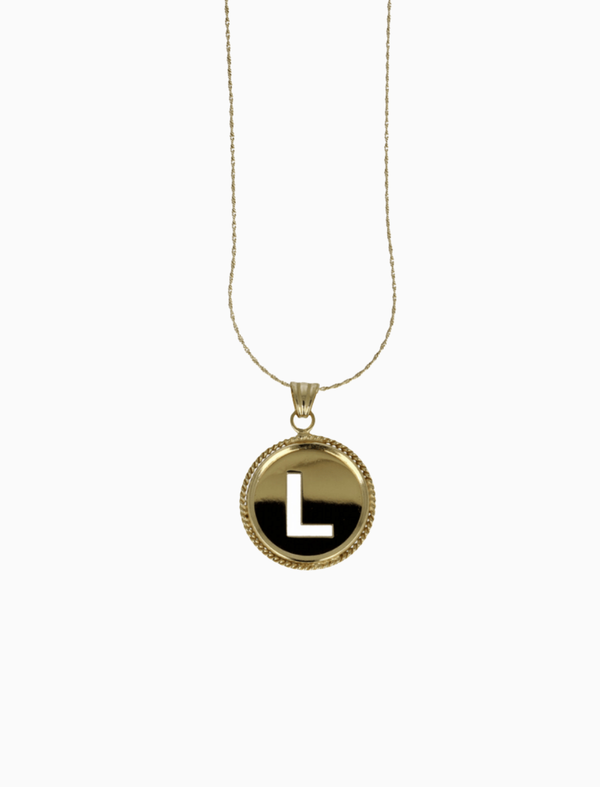 Initial Pendant Medallion Cordina necklace