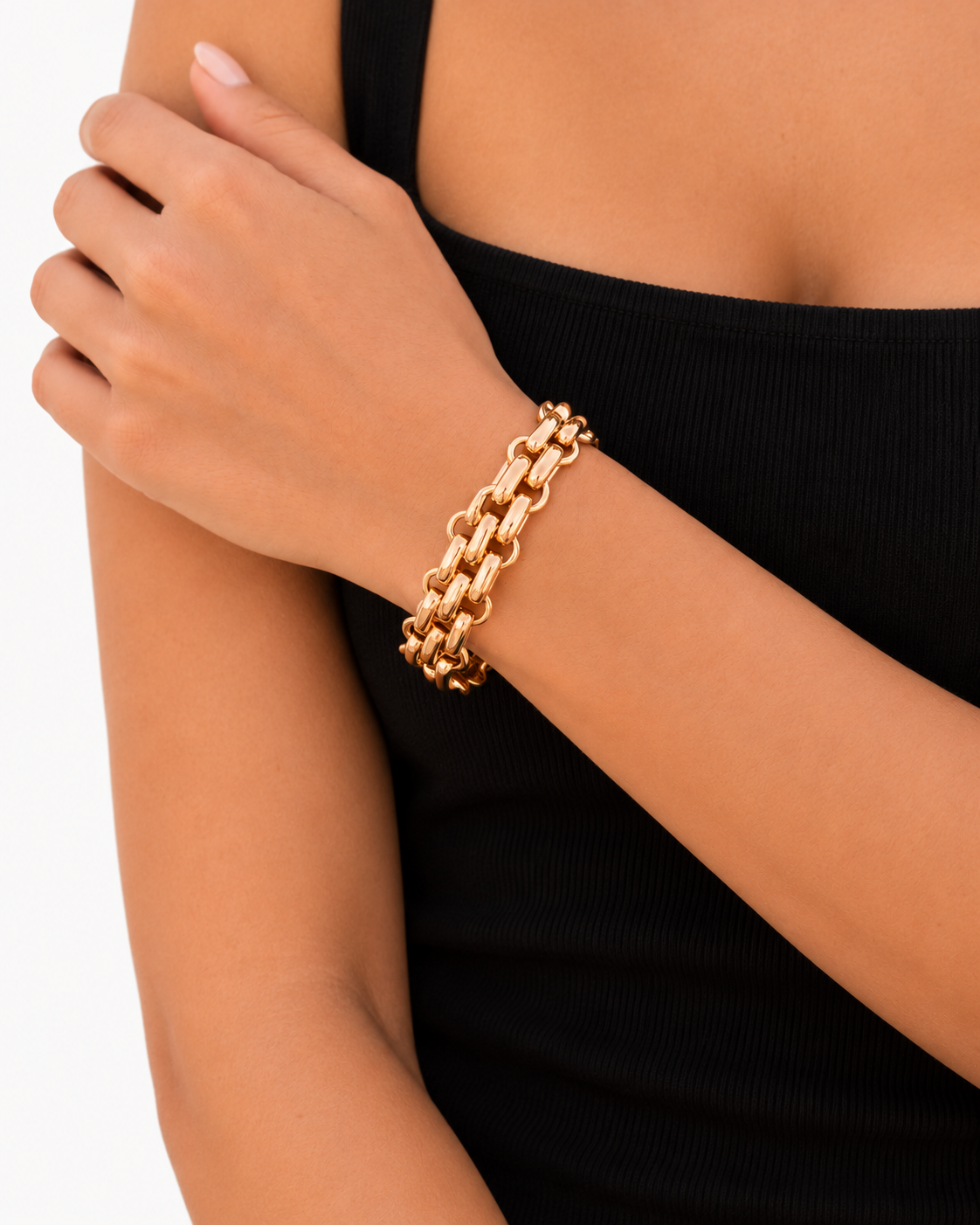 Vaela - CLA Bracelet Multiple Rings M - Soft Gold
