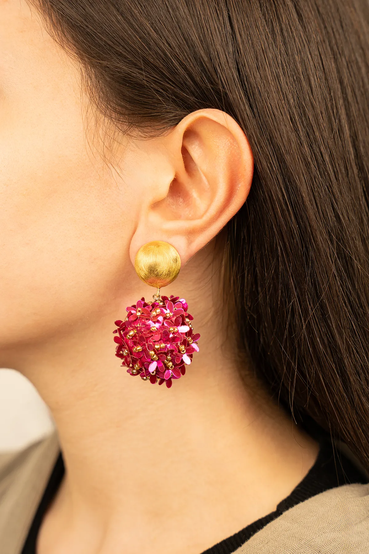 Fuchsia Oorbellen Daisy Globe L Flower Clip