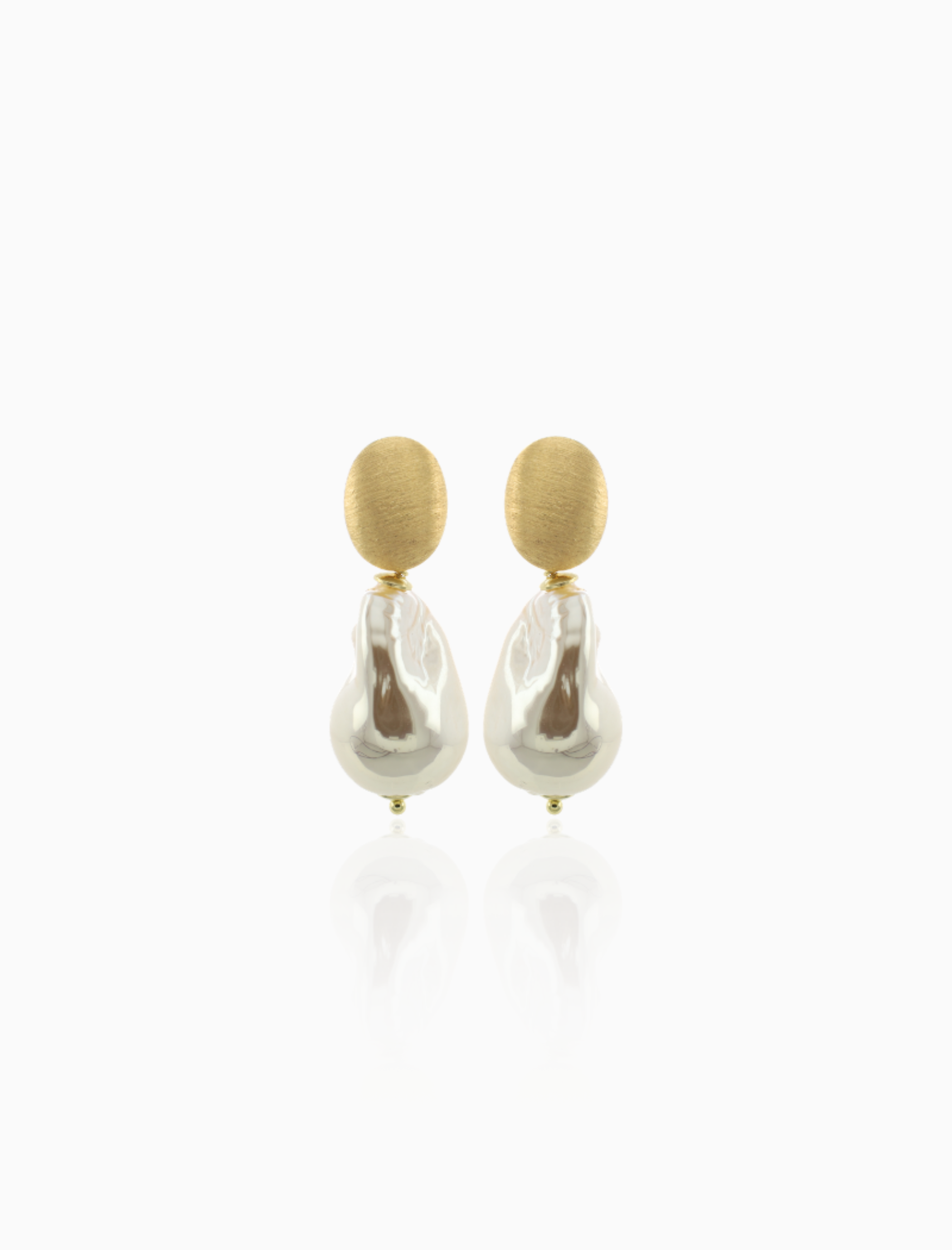 Soft Yellow Earrings Crystal Pearl Look S