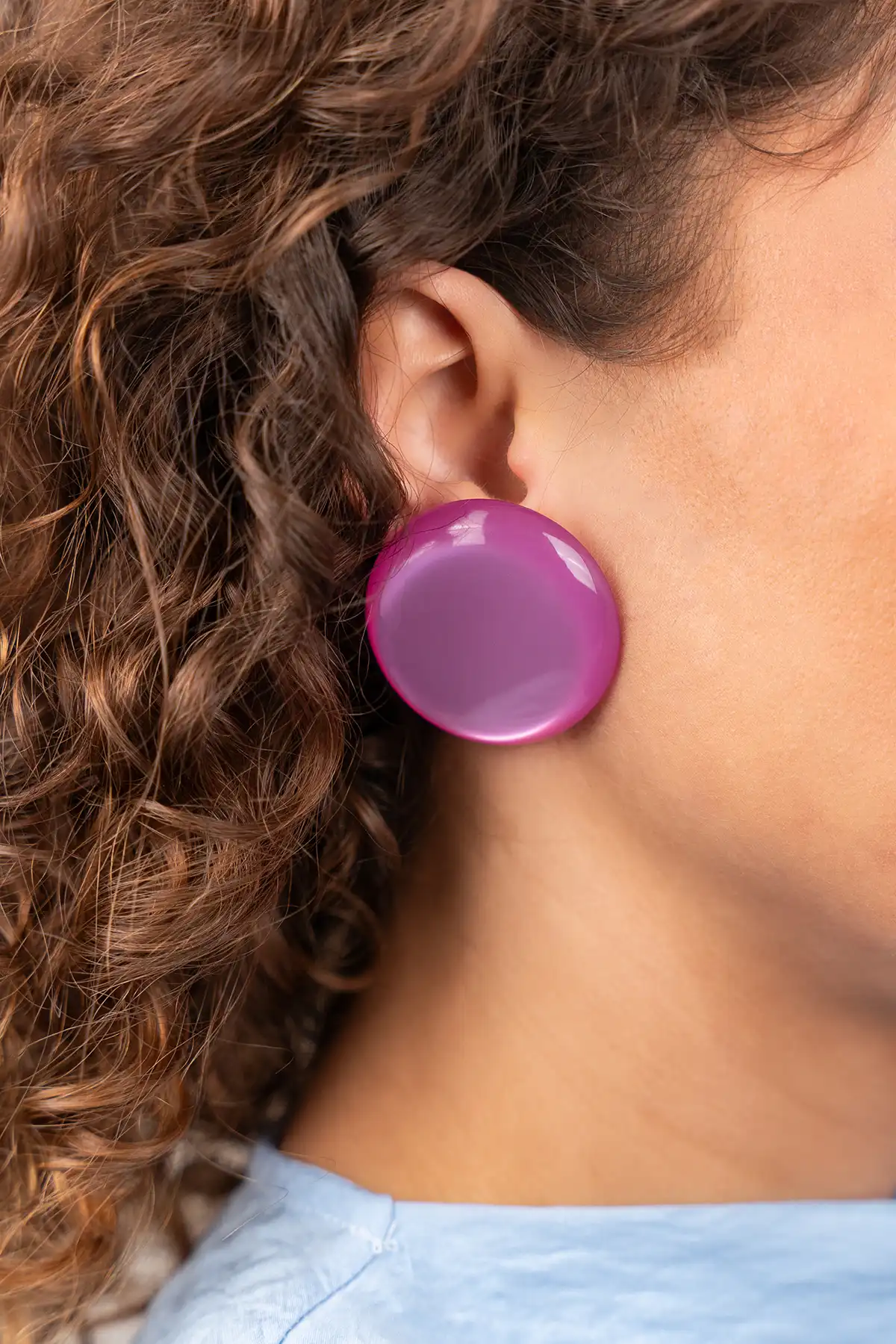 Fuchsia Oorbellen Dee Circle L