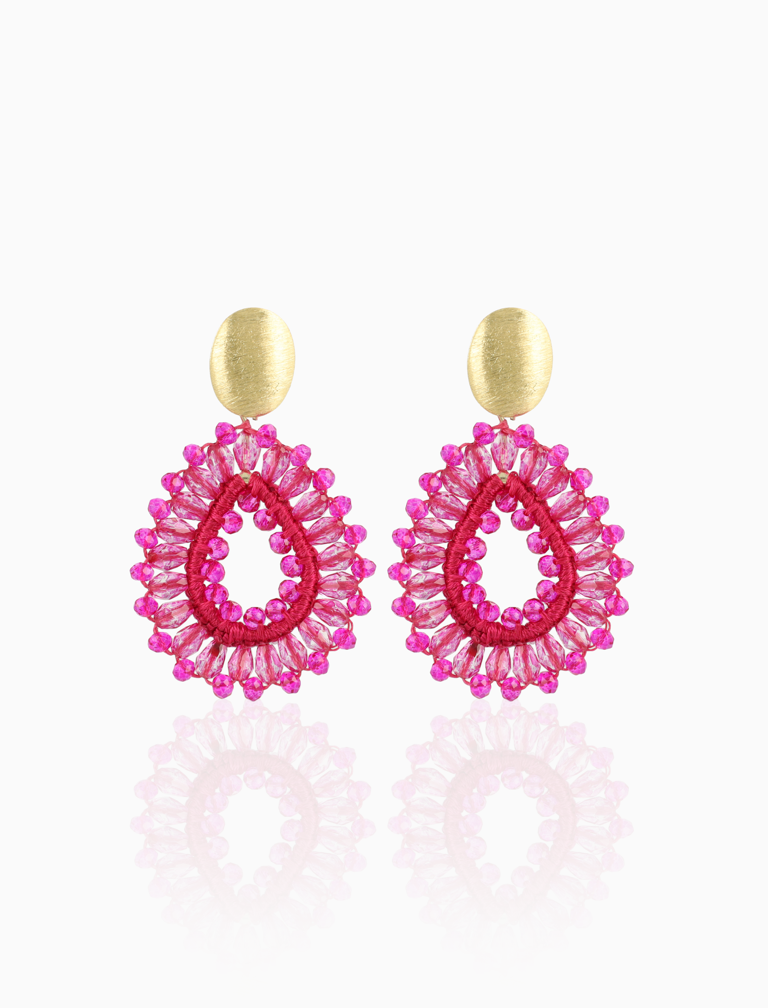 Fuchsia Oorbellen Silk Drop S
