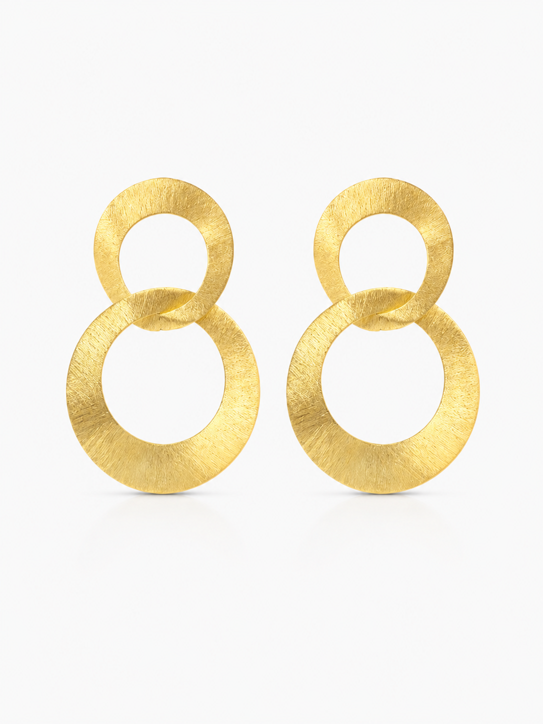 BRASS - Gold Double Charm Satin Large Brass Brushed