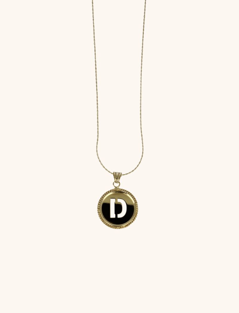 Initial Pendant Medaillon Cordina ketting