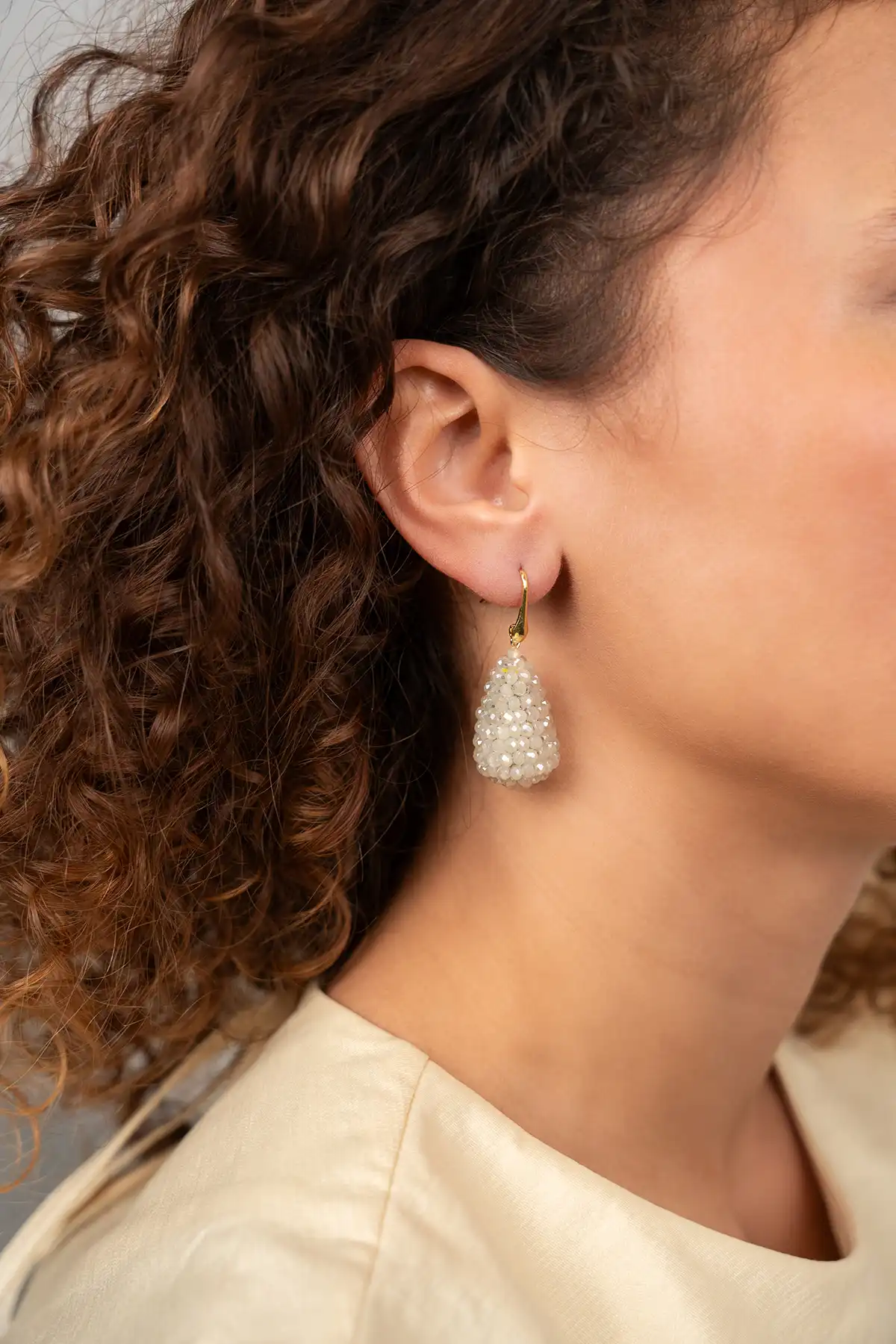 Silver/Nude Oorbellen Amy Cone S