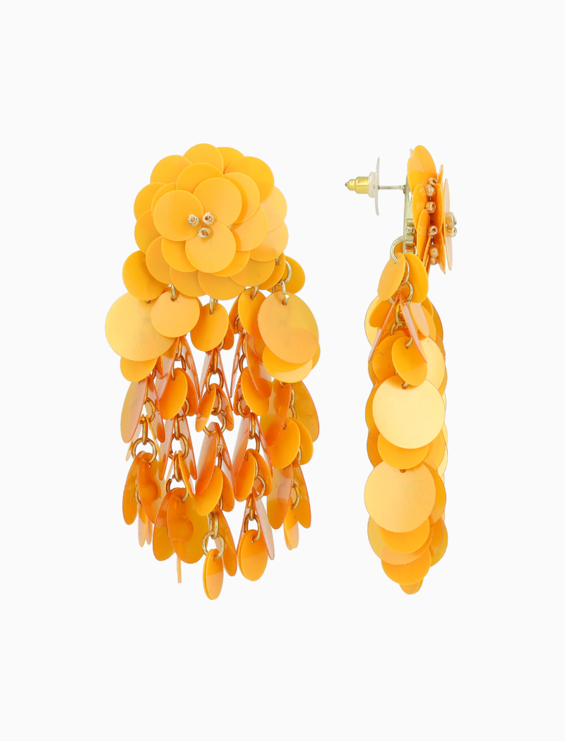 Oranje Oorbellen Mira Sequin Wild Waterfall