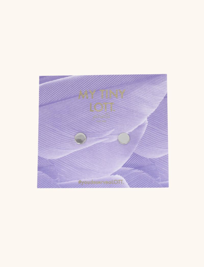 My Tiny LOTT. Zilveren Symbol Clear coin mini oorbellen