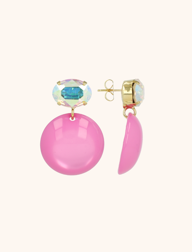 Fuchsia Oorbellen Lara Circle Element
